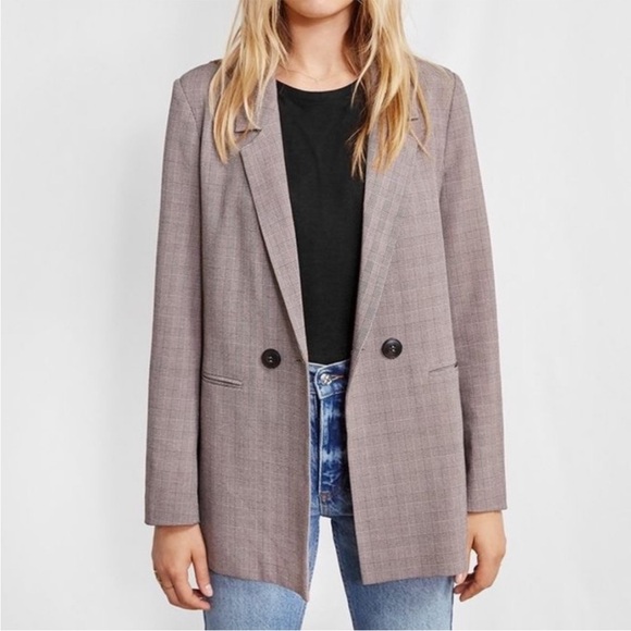 Anine Bing Jackets & Blazers - ANINE BING Madelaine Plaid Houndstooth Blazer